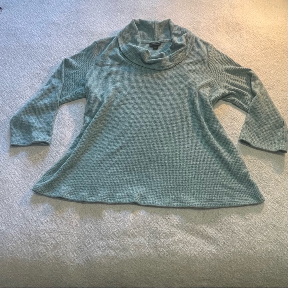 J. Jill Soft Light Teal‎  Cowl Neck Sweater
Size large